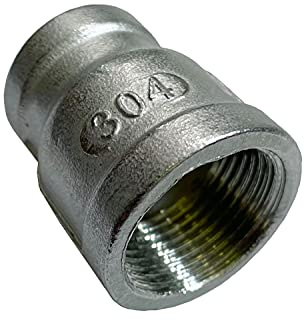 KANANA Manicotto con filettatura ridotta in acciaio inox, filettatura interna da 1/2 pollici a 3/8 pollici IG (Muffe07)