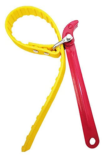 CENPEK 165mm Capacità multiuso Cinghia Chiave 430mm Lunghezza Cinturino Regolabile Manico In Acciaio Giallo