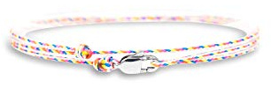 Made by Nami Surfer Anklet with Snap Hook Clasp Waterproof & Adjustable Thin String Ankle Bracelets for Women and Men Handmade Jewelry for Beach and Music Festival Accessories (Retro Silver)