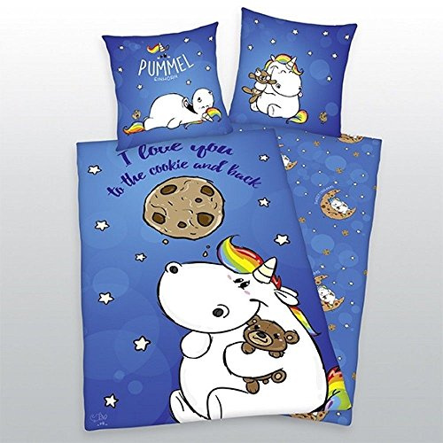 Herding Bettwäsche Pummeleinhorn | Pflegeleicht 60 Grad OEKO-TEX® STANDARD 100 Cookie and back Moon Kekse Rocky Friends NEU WOW - All-In-One-Outlet-24 -