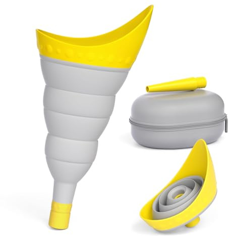 TRIPTIPS Pee Conch faltbares weibliches Urinalgerät, tragbares Urinal für Frauen, Urinaltrichter für Frauen, Reisen, She Pee Cup für Frauen, Ständer zum Pinkeln, Damen-Urinaltrichter mit Schlauchhülle