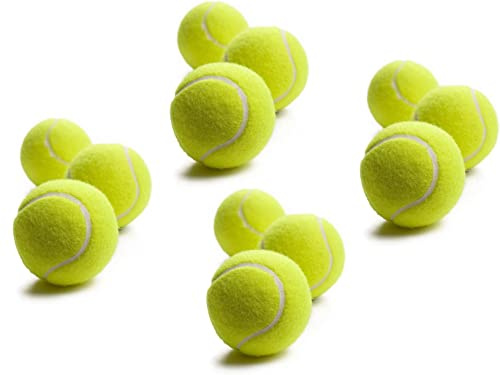 Terryshop74 12 gelbe Tennisbälle für Wettkampf und Sport und Freizeit