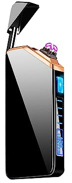 Briquet Electrique sans Flamme Double Arc Rechargeable - USB - Briquet Double Arc (Noir)