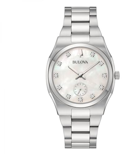 Bulova Surveyor Mother-of-Pearl Time-Only Women's Watch with Diamonds 96P242