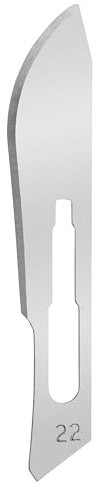Shehadeh - Lot de 50 lames de scalpel stériles Figure 22 - Lames de rechange en acier au carbone - Pour support de scalpel n° 4 - Heinz Herenz