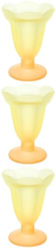 Amosfun 3St Eisbecher einmachglas weihnachten marmeladengläser weihnachten tischdeko esstisch glastasse glasl füßige Dessertteller Süßigkeiten-Kuchenschale Eisgerichte gefrostete Eisschale