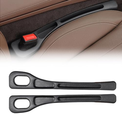 Aufbewahrungsbox für Autositze, 2024 Upgraded Autositz Organizer Storage Box, Universal Lückenfüller Car Seat Gap Filler (Schwarz, 2 Stück)