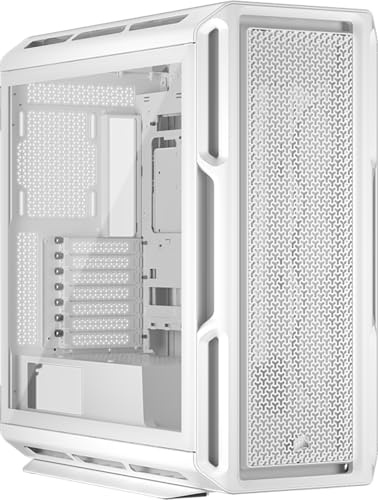 CORSAIR 5000T Caja Mid–Tower ATX para PC – Paneles de Flujo de Aire Frontales y en el Techo extraíbles, Interior Espacioso, ASUS BTF, MSI Project Zero, Gigabyte Project Stealth – Blanco