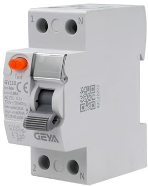 Magnetotermico differenziale 40A 30ma 2 poli Salvavita RCCB AC 220V Magnetotermico 40A Interruttore magnetotermico GYL10-2P-40A-0.03A Interruzione istantanea della corrente per sicurezza.