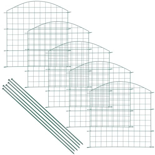 Wiltec Valla de estanque para perros valla de jardín con arco alto de protección en el estanque cerca de seguridad para estanques de jardín