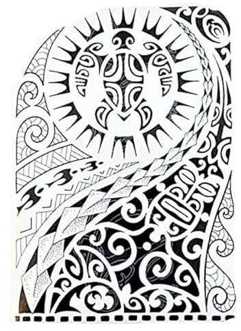 Temporäres Tribal Tattoo Maori Design Tattoo Schildkröte Tattoo Tribal Klebetattoo HB523