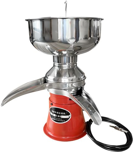 Séparateur de crème électrique 8L Professional Centrifuge Crème 50L/h pour lait de vache/lait de brebis lait de chèvre/lait de chameau