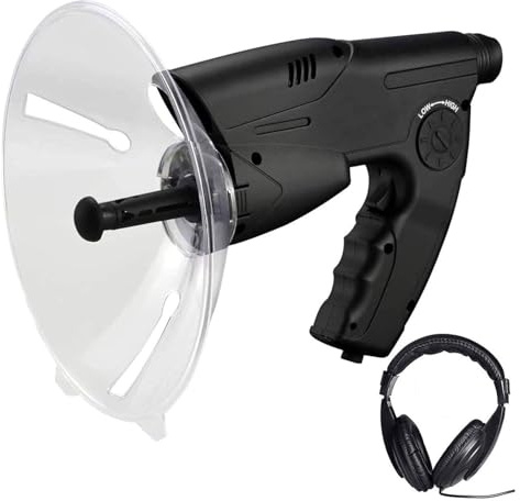 Microfono Direzionale Parabolico, Kit di ascolto con parabola, telescopio monoculare for l'ascolto degli uccelli 8 x 20 mm, for l'ascolto a lungo raggio