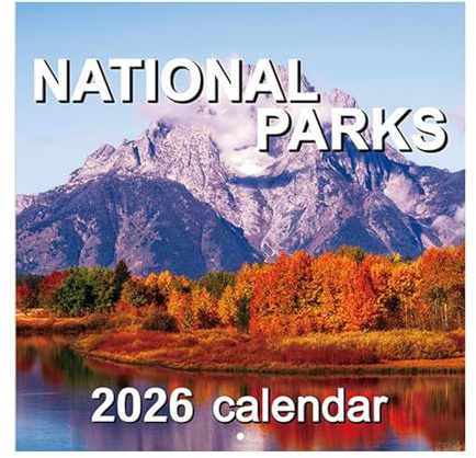 Calendrier Mural 2026 - Calendrier Mensuel de Paysages Naturels,Motifs Naturels Janvier à Décembre 2026 Organiseur pour École Maison Bureau