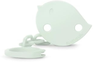 Suavinex, Chupetero, Cadena Chupete Bebé, Sujeta - Clip con Pinza, Placa con Forma de Pajarito. Para Bebés +0 Meses, Apto Recién Nacido, Birdies Verde