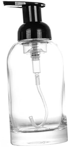 Cabilock Dispensador de Jabón de Vidrio Transparente con Bomba de Presión Botella Recargable para Gel de Ducha y Loción Resistente y Prueba de Fugas para Baño y Ducha