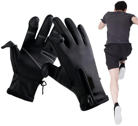 Nudorpn Guantes de ciclismo - Guantes térmicos impermeables y resistentes al viento | Guantes cálidos para hombres, para pasear al perro, senderismo, montañismo, ciclismo, escalada, esquí, nieve