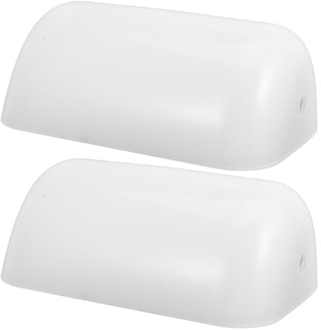 SOIMISS Paralume in Vetro Smerigliato Bianco da 2 Pezzi Ricambio per Lampada da Tavolo da Banchiere Vintage Compatibile Lampade da Scrivania e Pianoforte Diffusione Luce Soffusa per