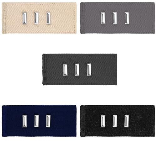 5PCS Button Extender for Trousers, Adjustable Pants Waist Extender, No Sewing Waistband Extenders for Fabric Pants, Trousers, Skirt, Pregnancy Maternity Women Men Jeans Favors