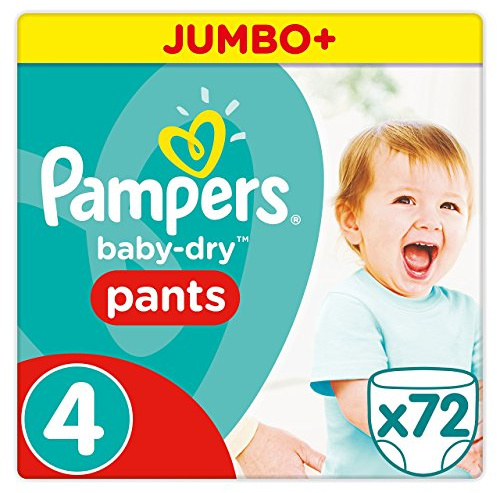 Pampers Baby-Dry Pants Größe 4, 8-14 kg, Windeln, 1er Pack (1 x 72 Stück)