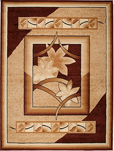Carpeto Klassisch Teppich Beige 300 x 400 cm Blumen Muster Kurzflor Verona Kollektion
