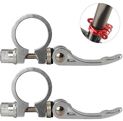 DAZISEN Aluminiumlegierung Sattelklemme - Fahrrad Sattelklemme Schnellverschluss Sattelstütze Sattel-schelle Klemme 28.6/31.8/34.9mm