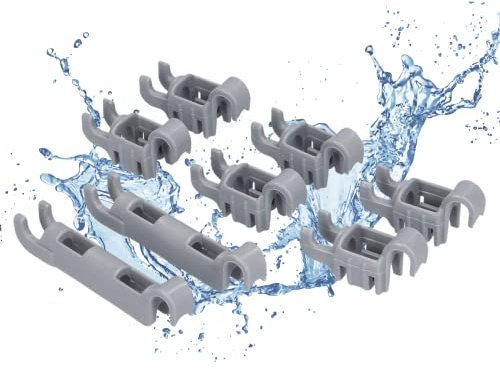 LICHTBLAU Clip di fissaggio per lavastoviglie Bosch Siemens 611472 00611472 | Clip di fissaggio adatta al cestello inferiore