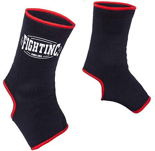 Fightinc. Knöchelbandagen Pro - für Kickboxen Muay Thai MMA Kampfsport schwarz weiß rot Thaiboxen UVM