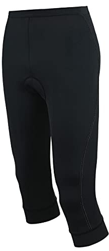 Airtracks Damen Fahrradhose 3/4 Lang Comfort Line - Radhose - 3/4 Radlerhose - 3D Coolmax gepolstert - Atmungsaktiv - UV Schutz - Reflektoren