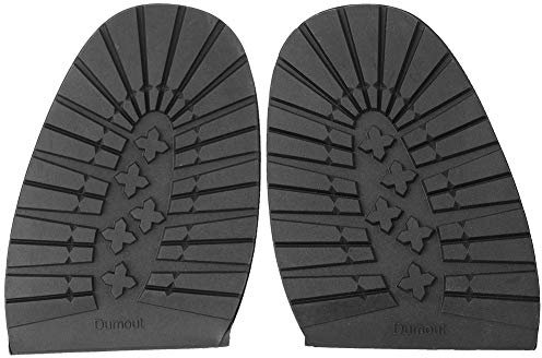 Zerodis Gummi-Halbsohlen Ersatz, Schuhreparatur Ersatz Gummiabsätze Anti-Rutsch-Vorderabsatzsohlen Stiefel Stumme Schuhsohlen für Schuhe mit schwarzem Absatz(Black Forefoot)