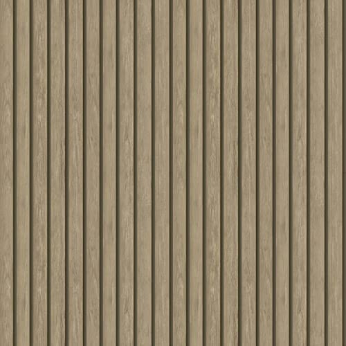 Holden Decor Papier Peint À Lattes De Bois Chêne Clair Holden 13132 - Marron