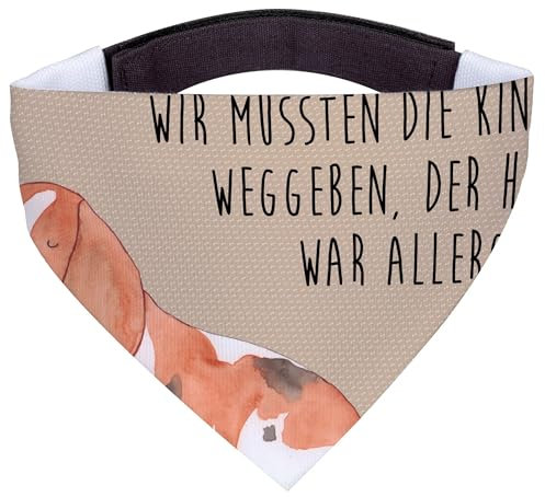 Mr. & Mrs. Panda Hundehalstuch S Hund Basset Hound - Geschenk, Hundeliebe, Hundemama, Haustier, Sprüche, Lange Ohren, Hundemotiv, kleine Hunde,