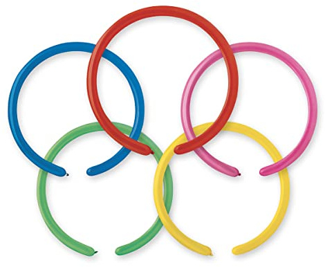 Sachet 100 ballons modelables en latex naturel Premium Quality D4 (Ø 5 cm / 2), couleurs pastel assorties