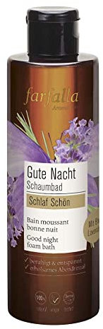 FARFALLA Gute Nacht Schaumbad, Schlaf schön, Naturkosmetik, 200ml (3er Pack)
