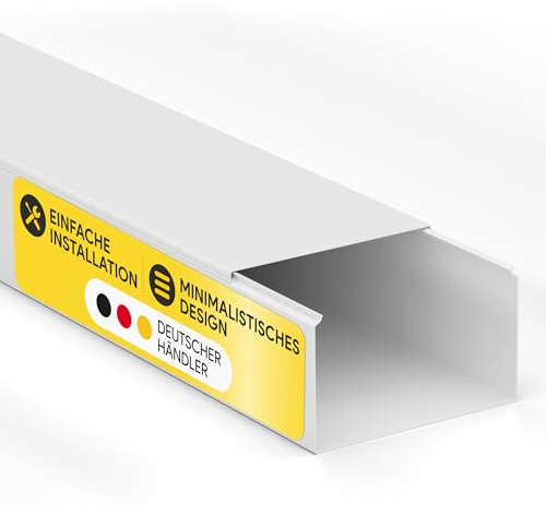 Kabelkanal aus hochwertigem PVC weiß Kabelleiste 2m - 5 Stück - 100x60mm