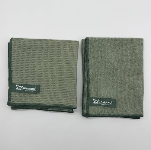 Jemako Profituch Plus S + Trockentuch M - Farbe Olive Green - Set nass & trocken