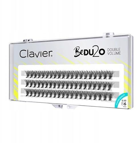 Clavier Pestañas artificiales en mechones BeDu2o Double Volumen | Pestañas en un mechón | Diferentes longitudes de 8 a 14 mm | Ultravolumen, para un look perfecto (6 mm)