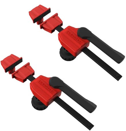 Waagrechtniederzugspanner, 2 Stück Führungsschiene Schraubzwingen Set Tischklemme,Schnellspannklammer Set Bankklemme 20mm Spannelemente Werkbank Schreibtischclip Schnell Feste Klemmklemme