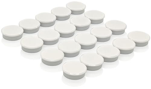 PYJLBX 20 starke Kühlschrankmagnete, kleine Magnete für Whiteboard und Spind, robuste Mini-Magnete für Klassenzimmer, Küche und Büro (weiß)