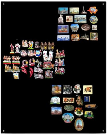 Anwicar Tableau Magnétique - Tableau Effaçable en Acier - Idéal pour Aimants et Notes - Tableau Noir Magnétique Mural - Compatible avec Marqueurs Craie - Kit de Montage Inclus - 50x30 cm - Noir