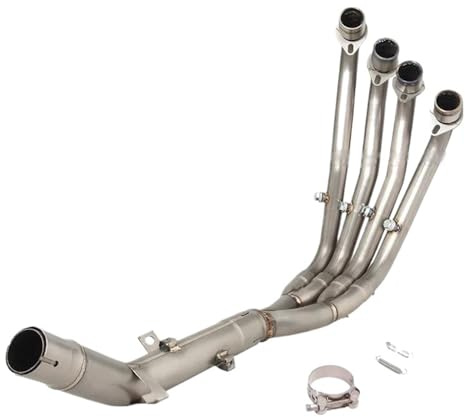 Motorcycle Silencer Exhaust Pipe Pour QJMOTOR QJ800GS-G SRK800RR 2023, tuyau de liaison avant modifié, silencieux d'origine Système d'échappement d'échappement en alliage de titane