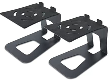 Hhmmei2024-23 Boxenständer Lautsprecherständer Heimkino-Desktop-Lautsprecherregal, Studio-Bücherregal, Monitorbox-Halterung, Lautsprecherbasis für Heimkino und Studio(Schwarz,18cm)