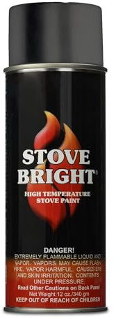 Stove Bright High Temp Paint - Goldenfire Brown | Heat Resistant Spray for Wood Stove BBQ Grill Fireplace Engine | Satin Finish | Rust Resistant Metal Coating | Withstands 1200°F | Primer Friendly
