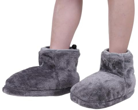 Elektrisch beheizte Stiefel – Winter gemütliche USB-Heizstiefel – Damen Herren Indoor Füße Wärmende Stiefel mit fünf Temperaturen zum Lesen, Fernsehen