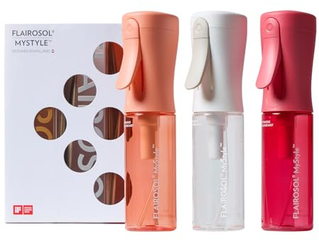 FLAIROSOL Sprühflasche für Haare, ultrafein, kontinuierlicher Wassernebel für Haarstyling, Reinigung, Pflanzen, 3 Stück