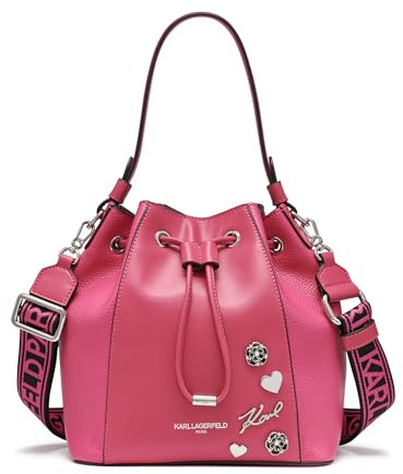 KARL LAGERFELD Paris Women's Handbags Bucket, Fuchsia, One Size