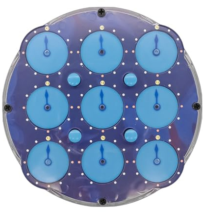 Nicear Magnetic Cube Clock Puzzle Dubbelsidig 3D-växelmekanism Brain Teaser med justerbar spänning Transparent blå aktivitet för kognitiv utveckling och stressavlastning (11,1 cm)