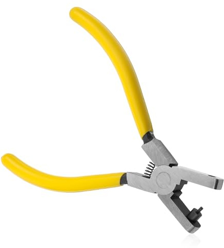 Jeffdad Watch Band Leather Hole Punch Plier, Universal 2mm Leather Strap Watch Band Shoe Hole Tool Round Hole Punch Pliers for Belts, Shoes, Fabric, DIY Crafts Projects, Dog Collars