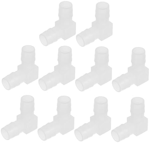 GARIOUANS 10pcs Aquarium Hose Connectors Plastic Elbow Coupling Fittings PP Pipe Joints for Air Pump Inflatables Repair and Extension