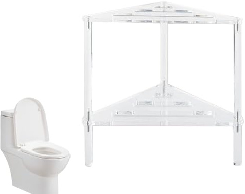Taburete De Ducha De Esquina Acrílica - Banco De Ducha De Esquina Duradero | Duchas Caddies, Sillas De Baño Adecuadas Para Asientos De Baño, Asistencia De Ancianos, Organización De Duchas, Uso De Spa